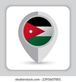 Jordan Flag Pin Map Icon
