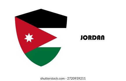 Bandeira Jordan em forma de escudo (distintivo)