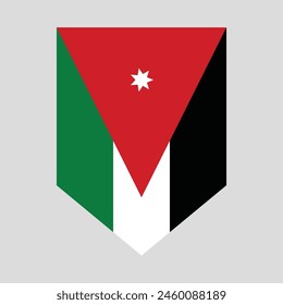 Jordan Flag in Shield Shape Frame