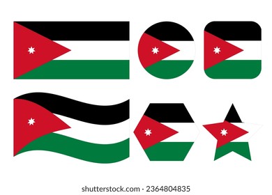 Jordan flag simple illustration for independence day or election