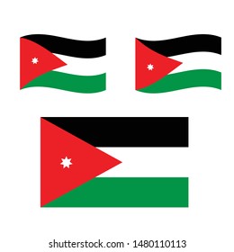 jordan flag. Simple vector. National flag of jordan 