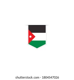 jordan flag. Simple vector. National flag of jordan 
