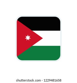 Jordan flag. Jordan square flag.
