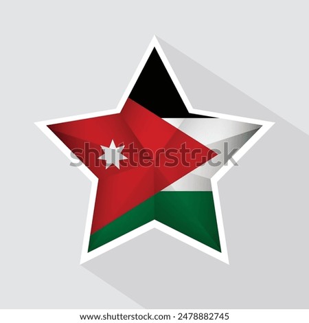 Jordan Flag Star Shape Icon