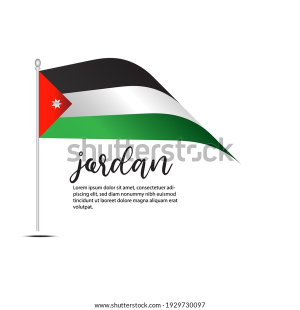 Jordan Flag Template Design Vector Illustration Stock Vector Royalty Free 1929730097 2072