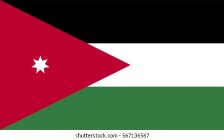 Jordan flag vector