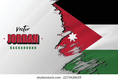 Jordan flag vector background: Perfect for social media, greeting cards, posters, banners, promotions and backgrounds.