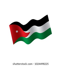 Jordan flag, vector illustration on a white background