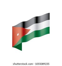Jordan flag, vector illustration on a white background
