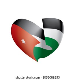 Jordan flag, vector illustration on a white background