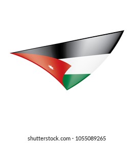 Jordan flag, vector illustration on a white background