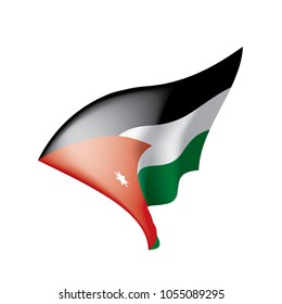 Jordan flag, vector illustration on a white background