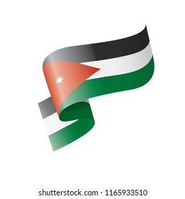 Jordan flag, vector illustration on a white background