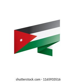 Jordan flag, vector illustration on a white background