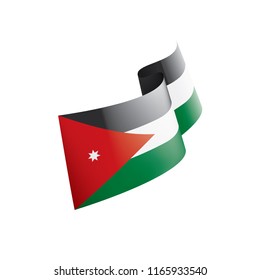 Jordan flag, vector illustration on a white background