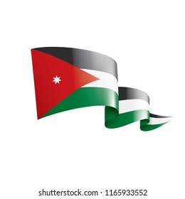 Jordan flag, vector illustration on a white background