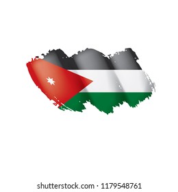 Jordan flag, vector illustration on a white background