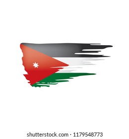Jordan flag, vector illustration on a white background