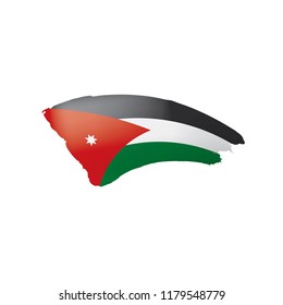 Jordan flag, vector illustration on a white background