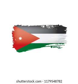 Jordan flag, vector illustration on a white background
