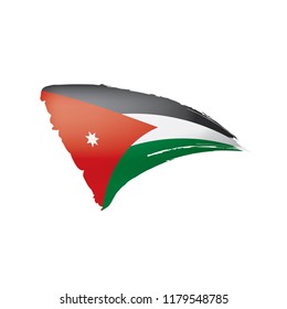 Jordan flag, vector illustration on a white background
