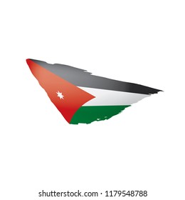 Jordan flag, vector illustration on a white background