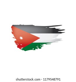 Jordan flag, vector illustration on a white background