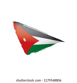 Jordan flag, vector illustration on a white background
