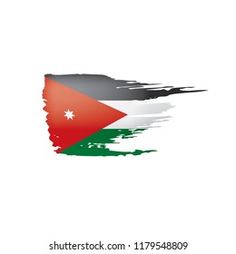 Jordan flag, vector illustration on a white background