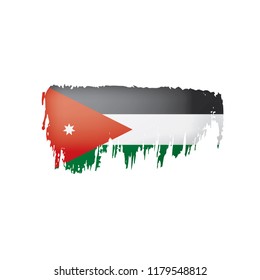 Jordan flag, vector illustration on a white background