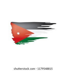 Jordan flag, vector illustration on a white background
