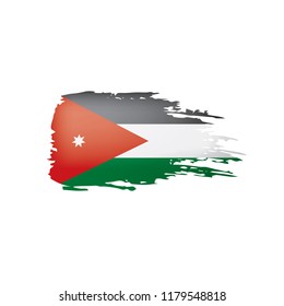 Jordan flag, vector illustration on a white background