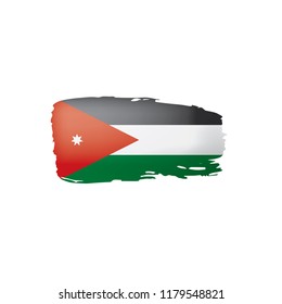 Jordan flag, vector illustration on a white background