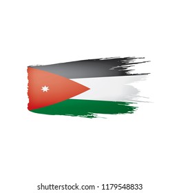 Jordan flag, vector illustration on a white background