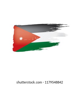 Jordan flag, vector illustration on a white background