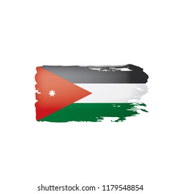 Jordan flag, vector illustration on a white background