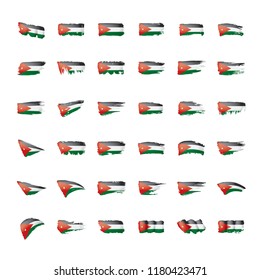 Jordan flag, vector illustration on a white background