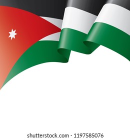 Jordan flag, vector illustration on a white background