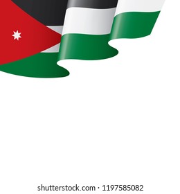 Jordan flag, vector illustration on a white background