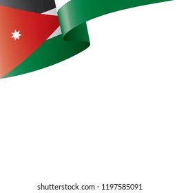 Jordan flag, vector illustration on a white background