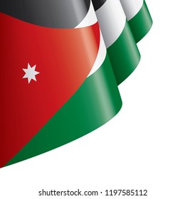 Jordan flag, vector illustration on a white background
