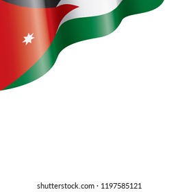 Jordan flag, vector illustration on a white background