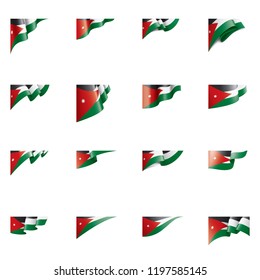 Jordan flag, vector illustration on a white background