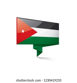 Jordan flag, vector illustration on a white background