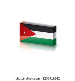Jordan flag, vector illustration on a white background