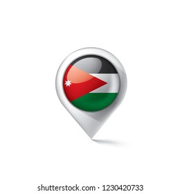 Jordan flag, vector illustration on a white background