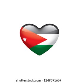 Jordan flag, vector illustration on a white background