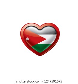 Jordan flag, vector illustration on a white background