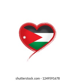 Jordan flag, vector illustration on a white background