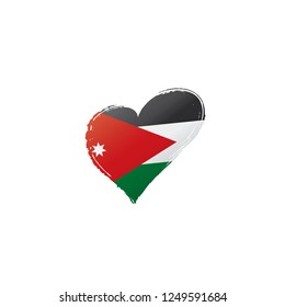 Jordan flag, vector illustration on a white background